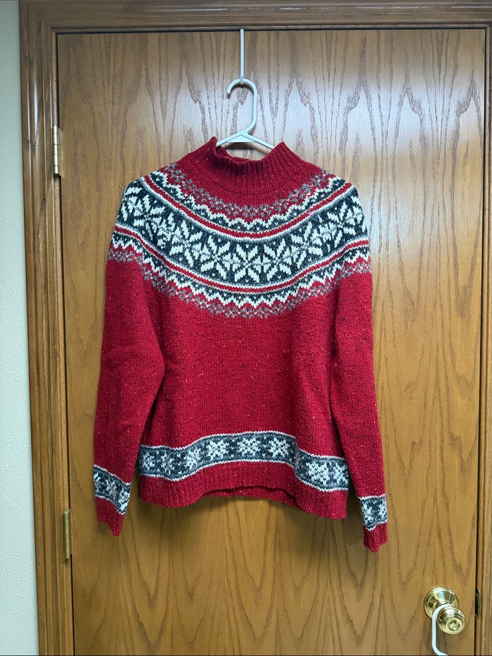 croft & barrow Red Fair Isle Turtleneck Sweater